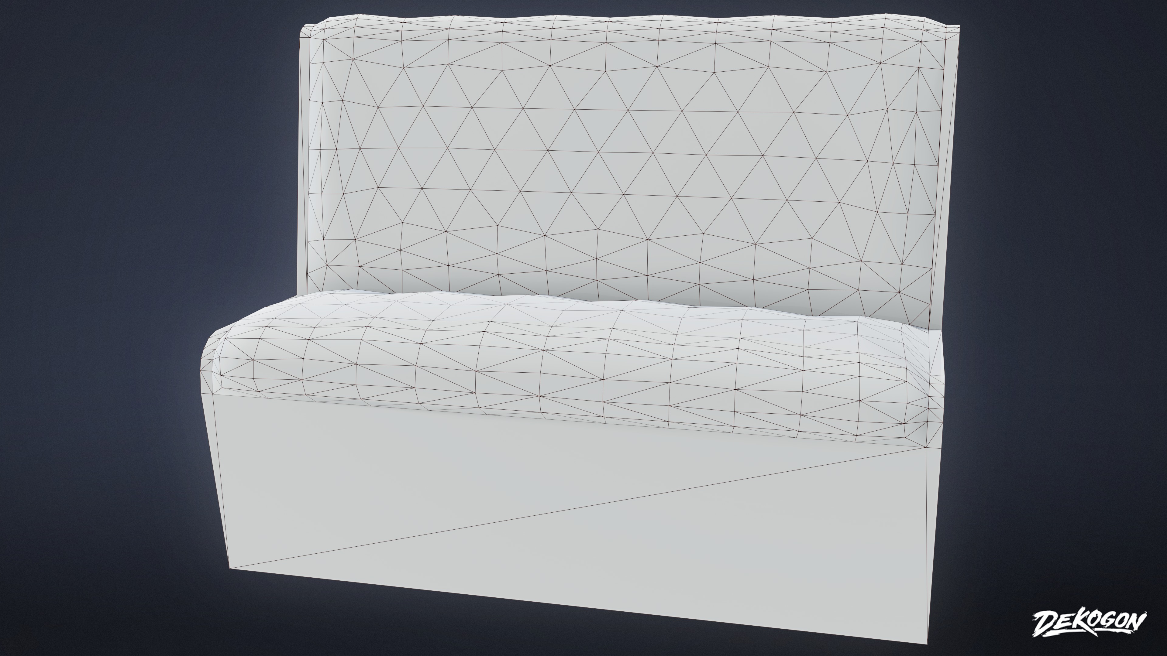 DIVE BAR - Booth 01 - LOW POLY Low-poly 3D model_8