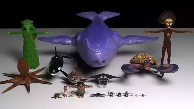 Moana  Characters Pack 20 3D model