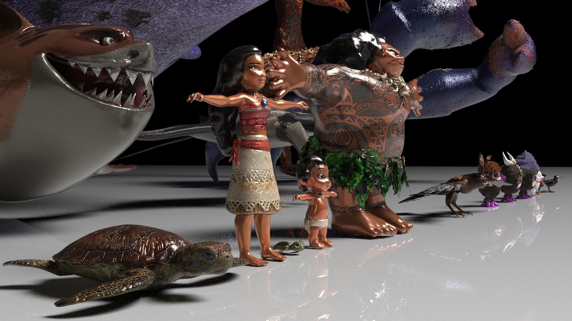 Moana  Characters Pack 20 3D model_4