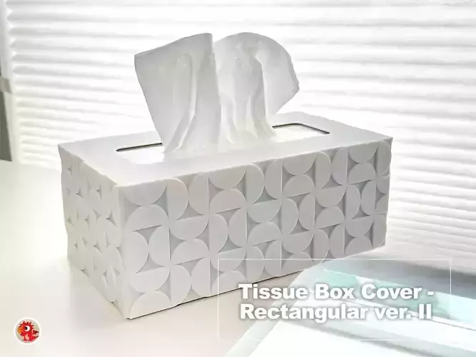 Tissue Box Cover- Rectangular v2 3D print model