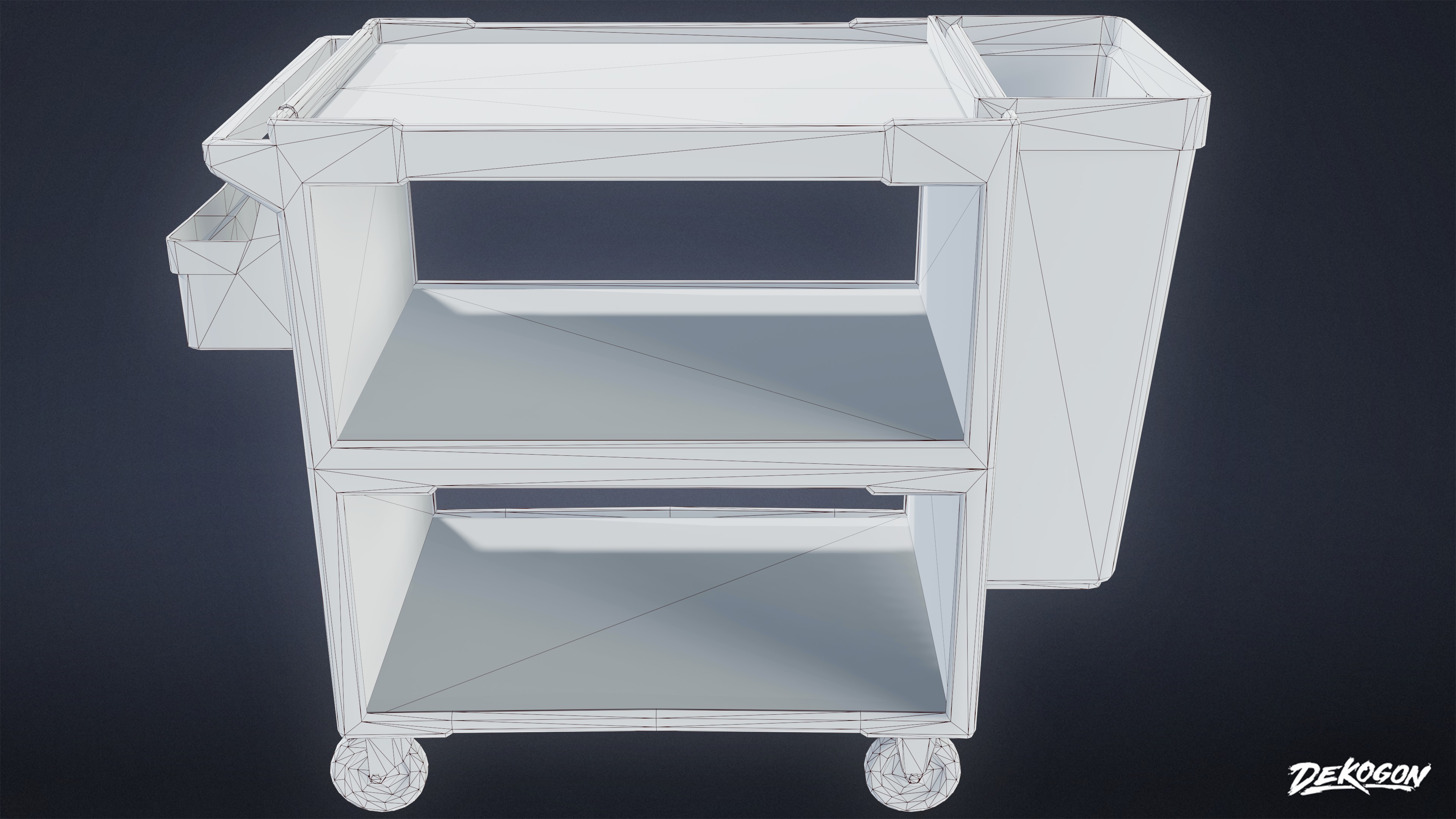DIVE BAR - Bus Cart 01 - LOW POLY Low-poly 3D model_8