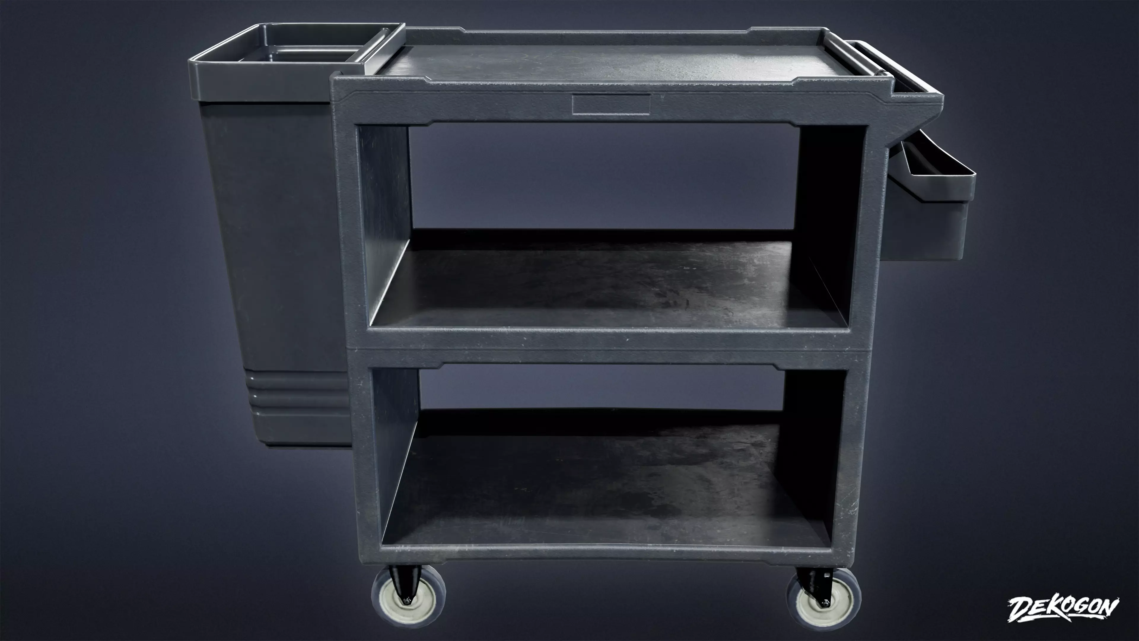 DIVE BAR - Bus Cart 01 - LOW POLY Low-poly 3D model_0