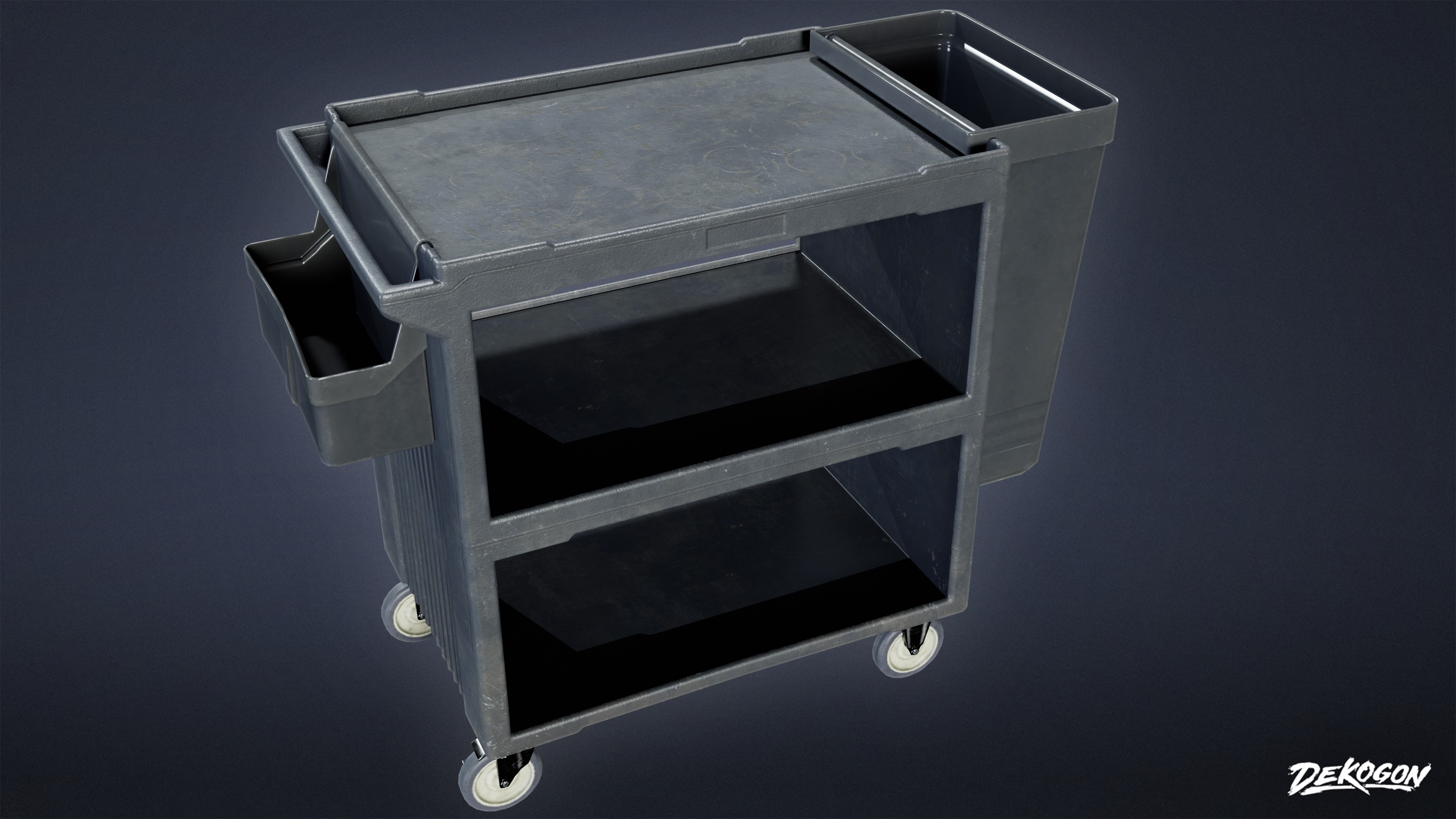 DIVE BAR - Bus Cart 01 - LOW POLY Low-poly 3D model_4