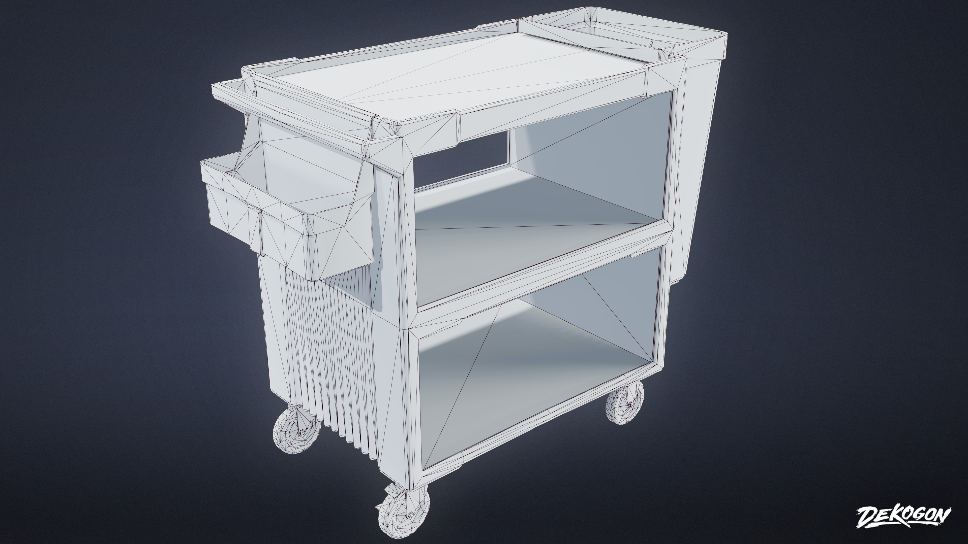 DIVE BAR - Bus Cart 01 - LOW POLY Low-poly 3D model_9