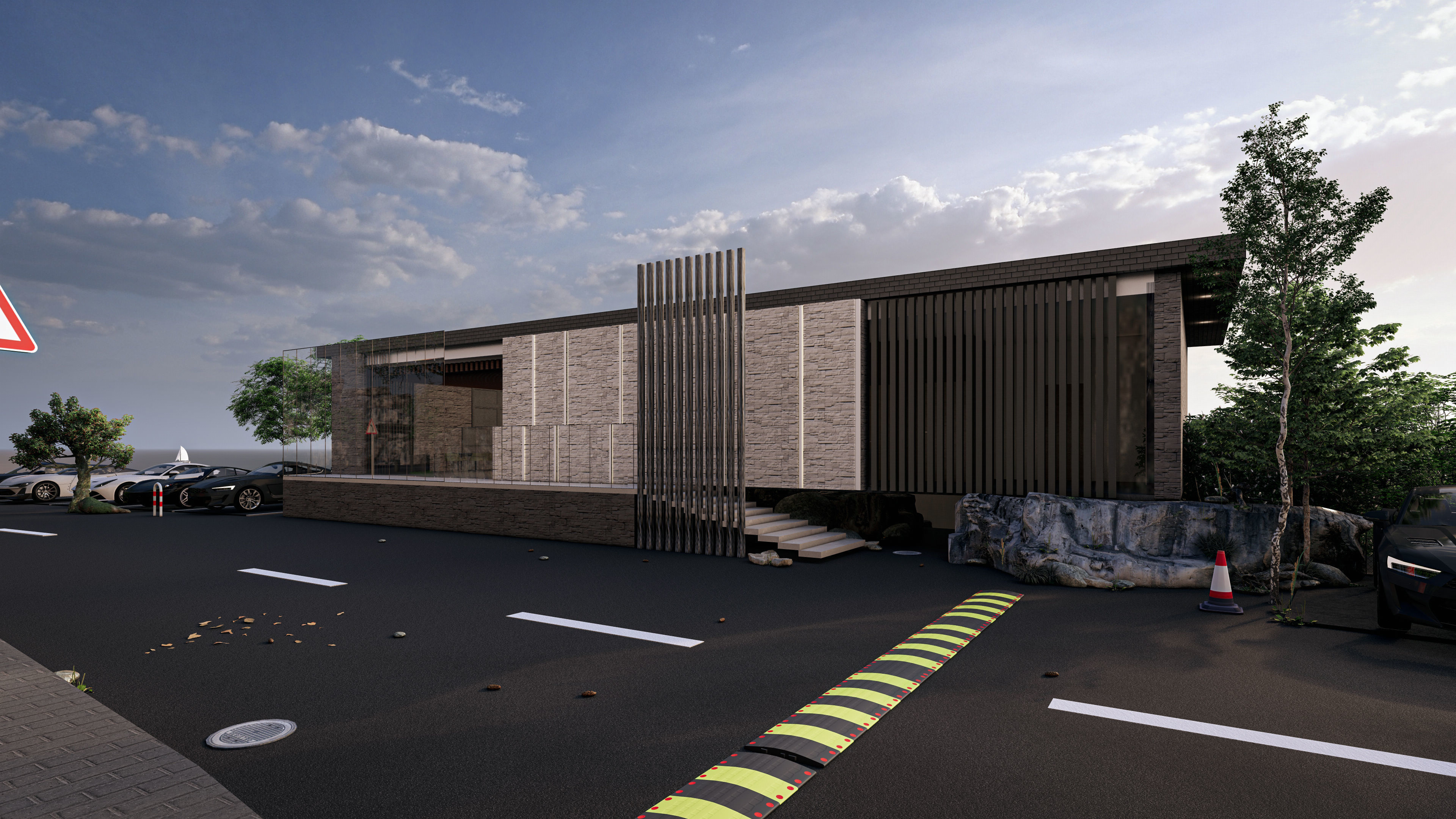 Cliffside Restaurant Bar Fully Furnished 3D Model Low-poly 3D model_14