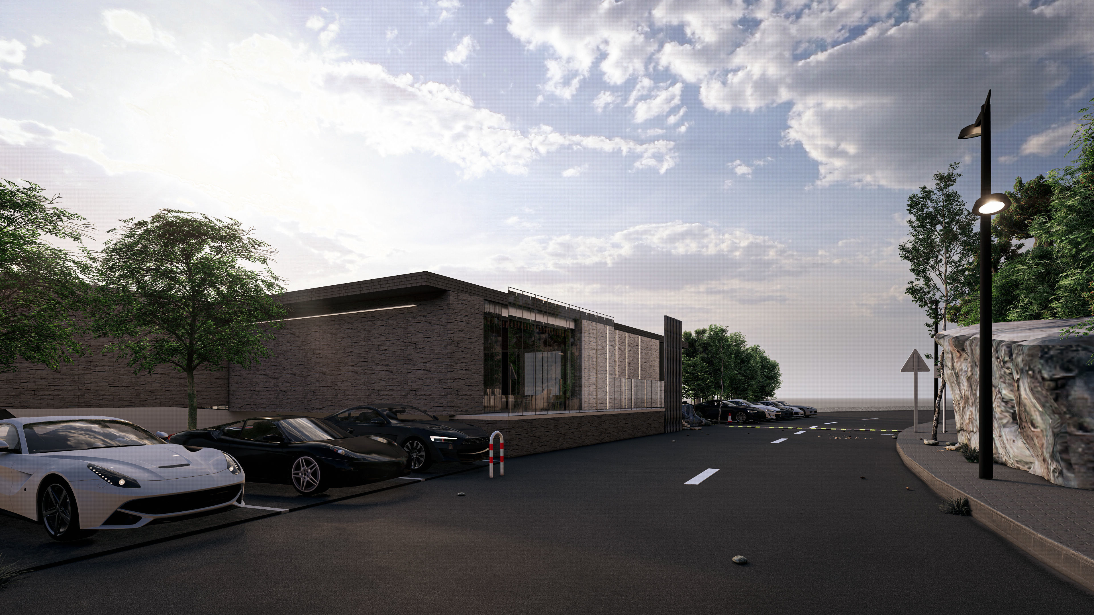 Cliffside Restaurant Bar Fully Furnished 3D Model Low-poly 3D model_6