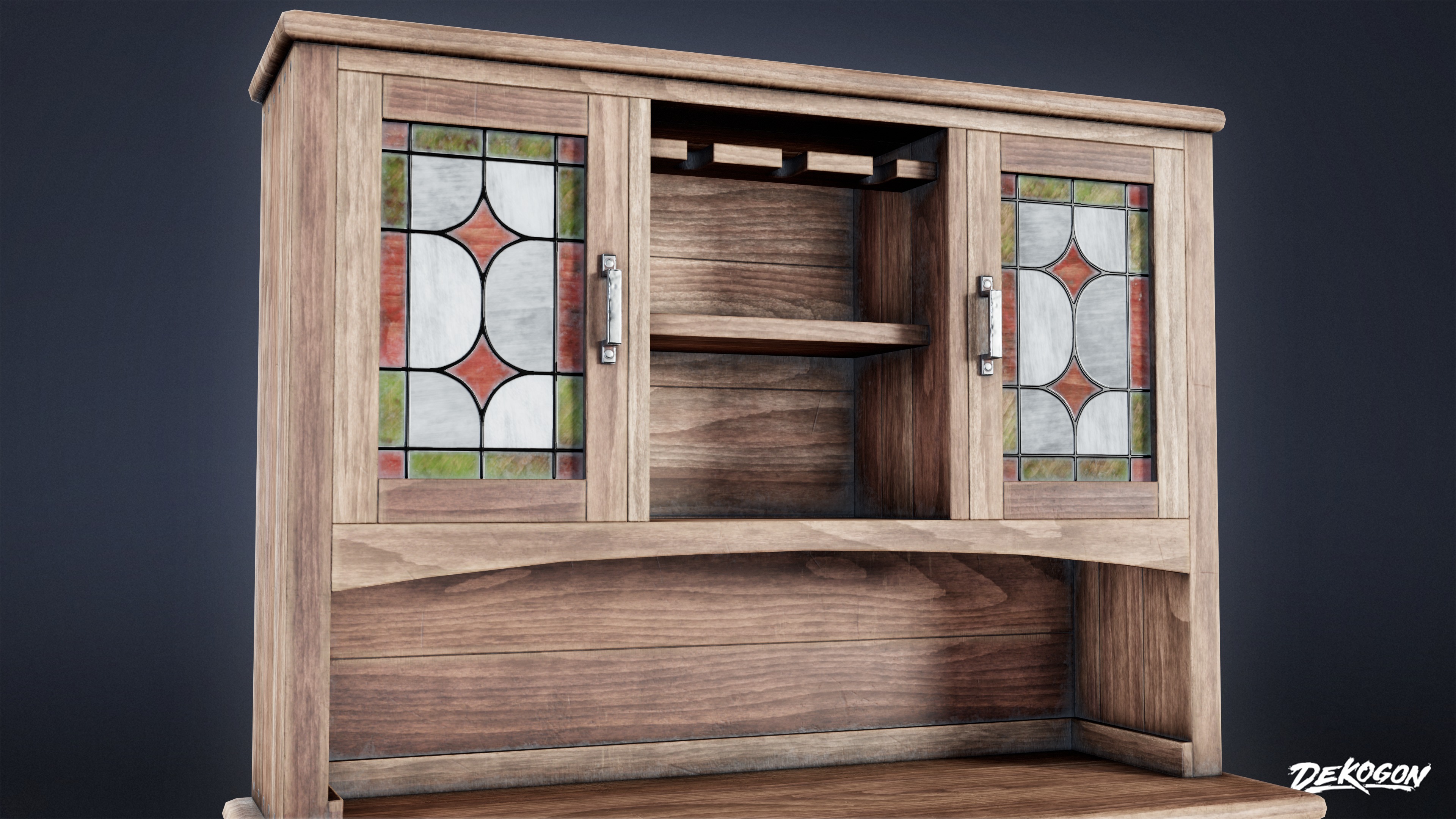 DIVE BAR - Cabinet 01 - LOW POLY Low-poly 3D model_5