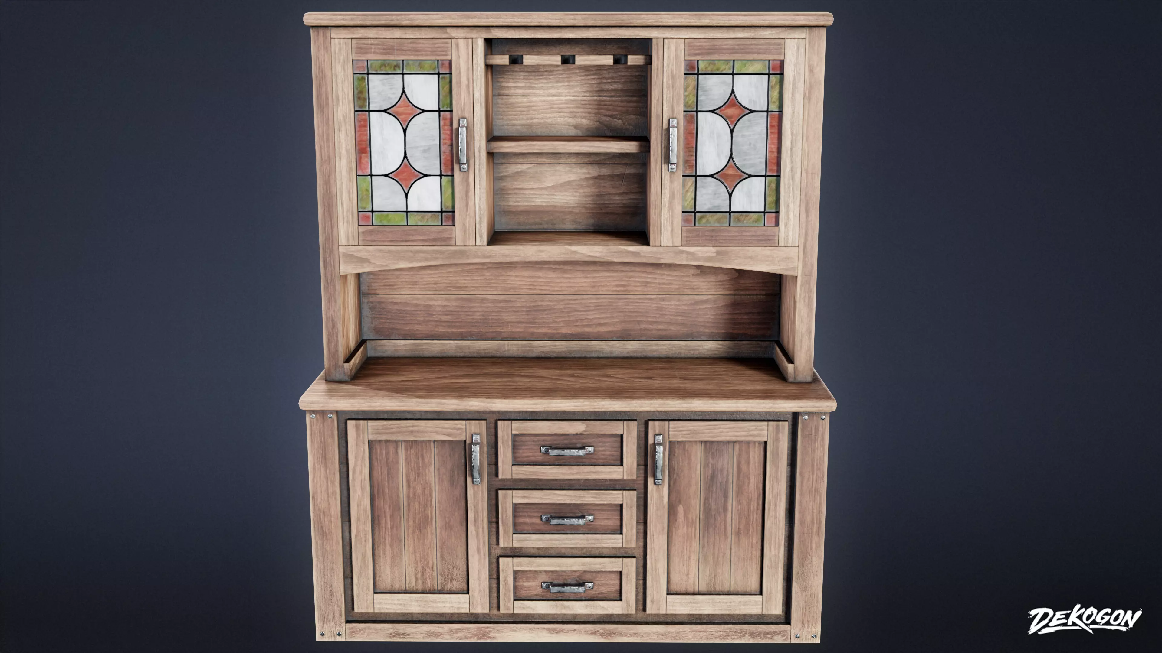 DIVE BAR - Cabinet 01 - LOW POLY Low-poly 3D model_0