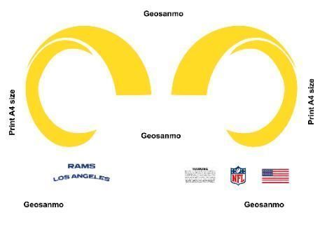 Printable High Resolution NFL Helmet Decals Pack 8 3D print model_4