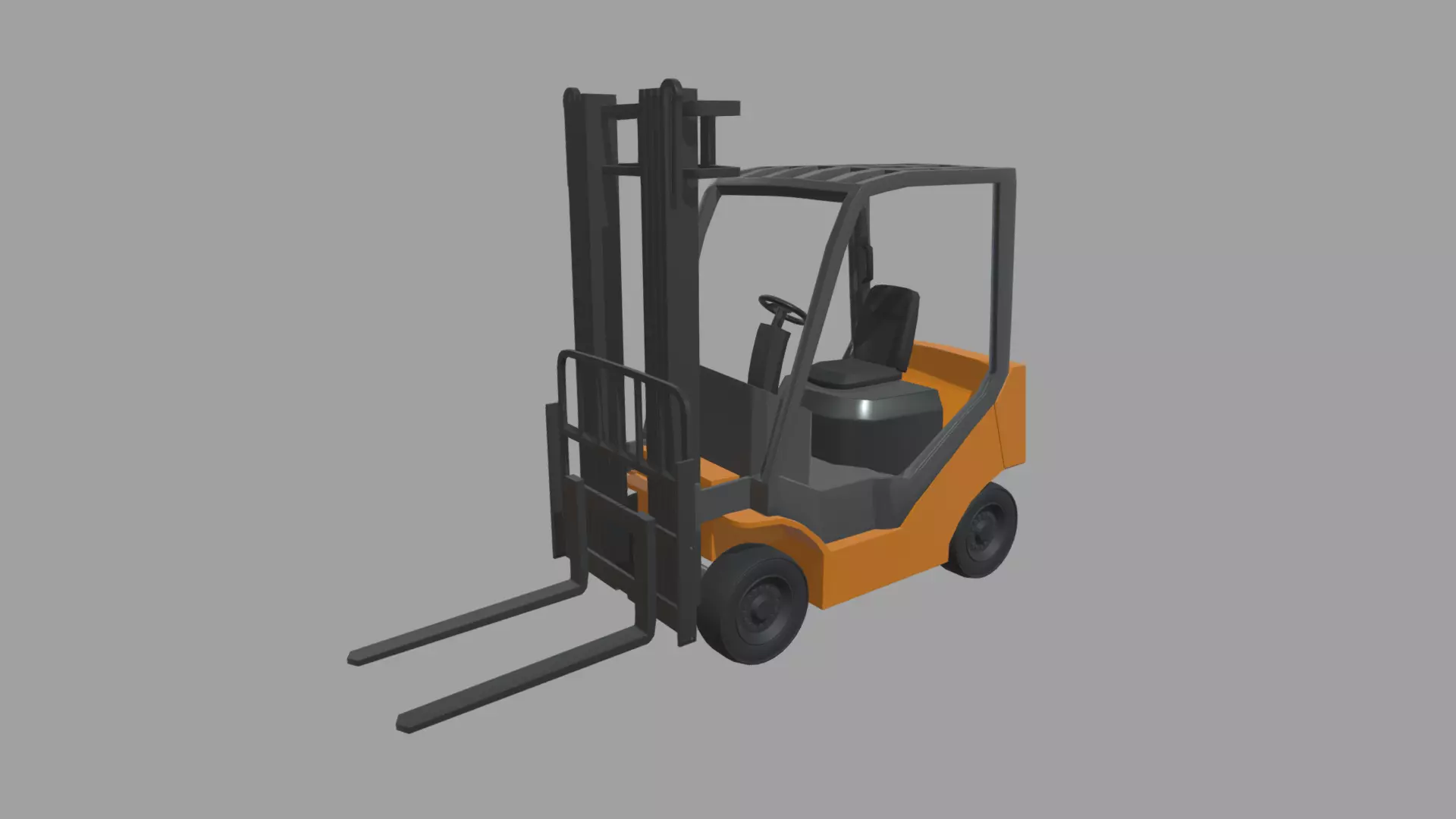 Forklift 01 Low-poly 3D model