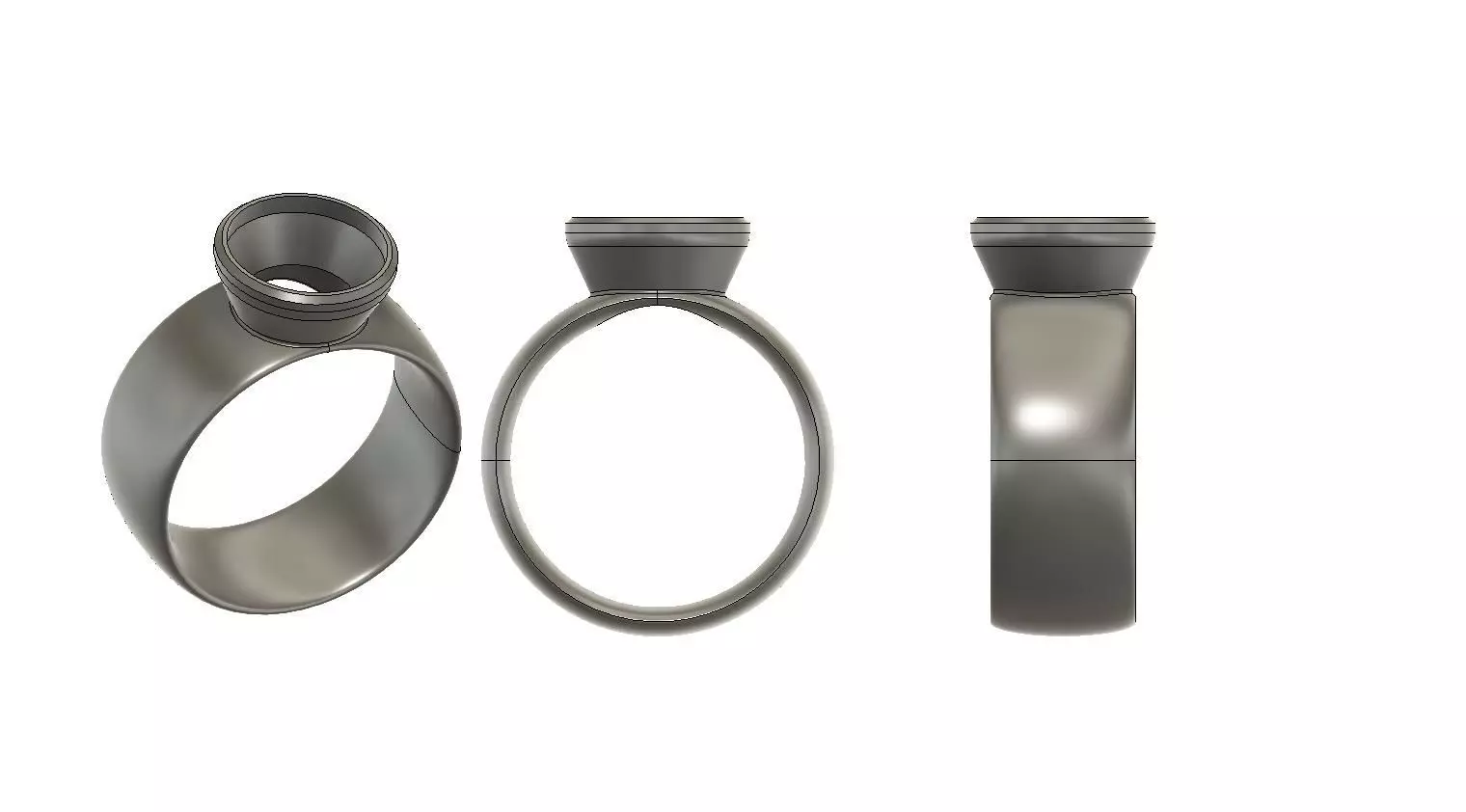 Ring Solitaire 3D model_0