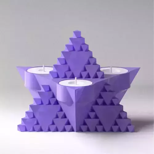 Inverse Sierpinski Tetrahedron 3 Tealights Holder 3D print model
