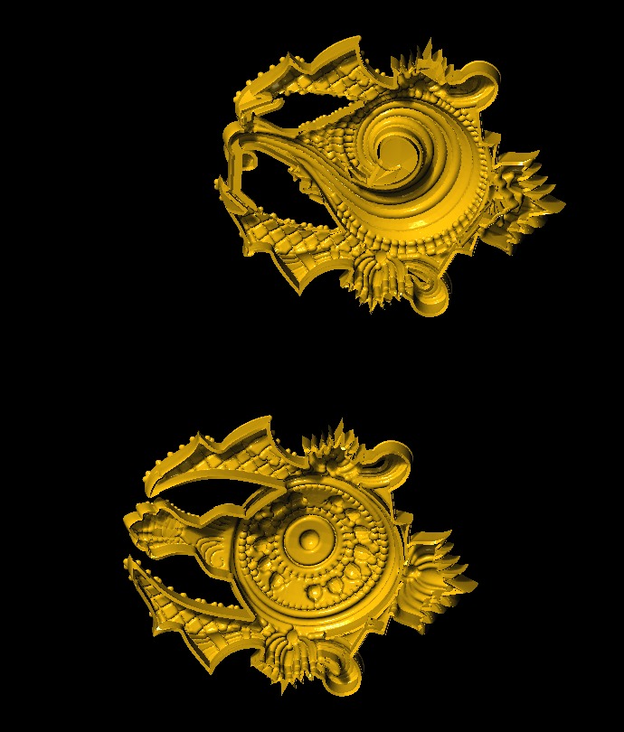 Shankha Chakra 3D model 3D print model_7