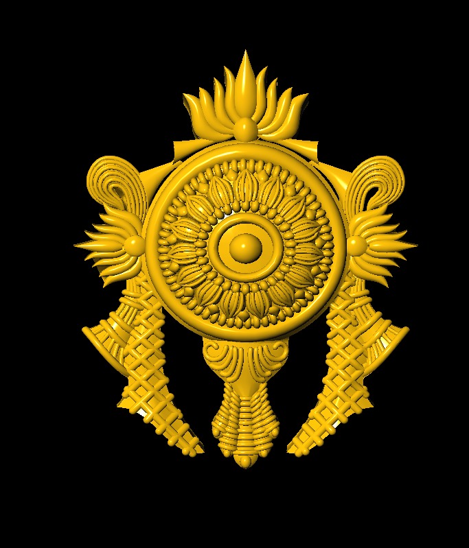 Shankha Chakra 3D model 3D print model_1