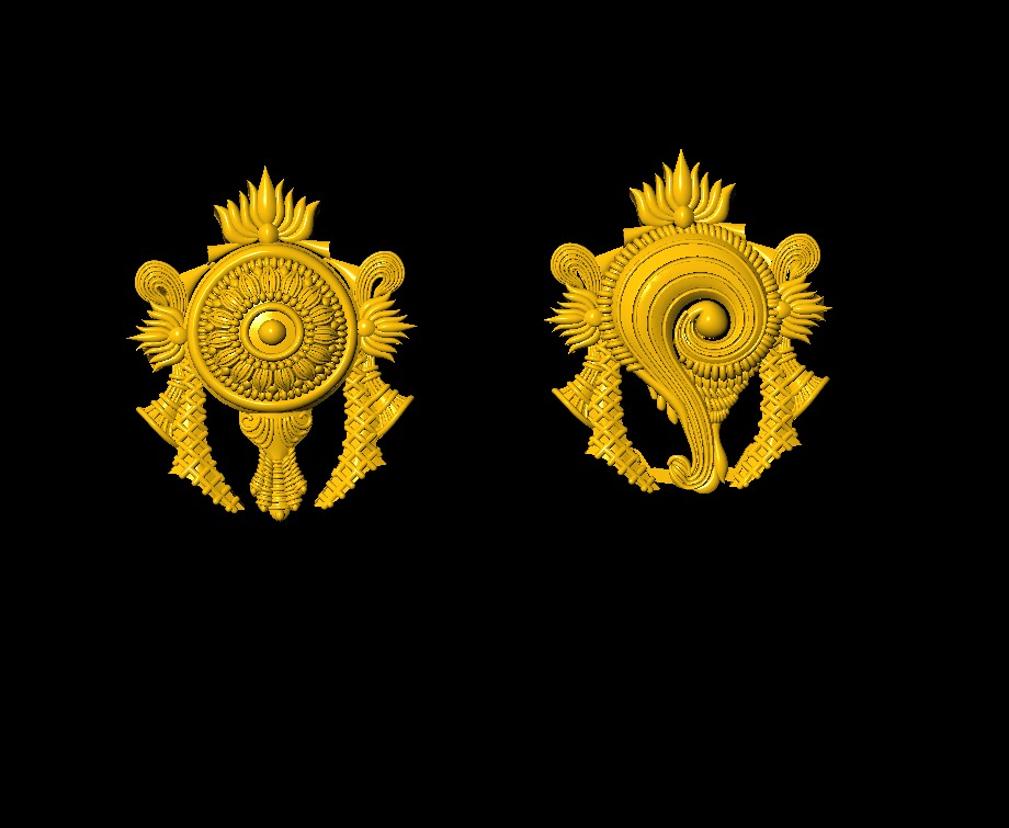 Shankha Chakra 3D model 3D print model_14