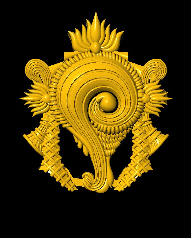 Shankha Chakra 3D model 3D print model_2