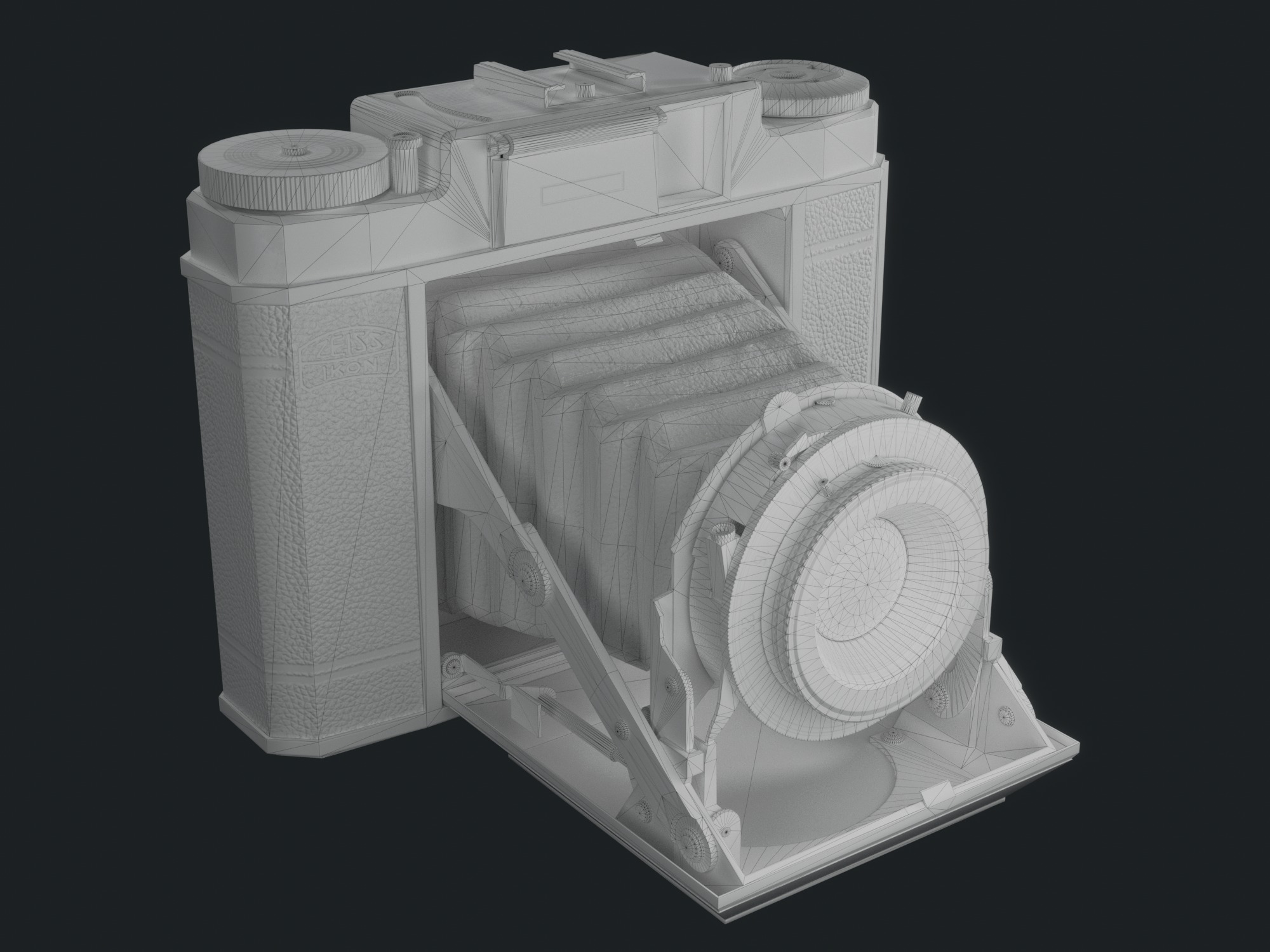 Camera Zeiss ikon nettax  Game Ready Low-poly 3D model_6