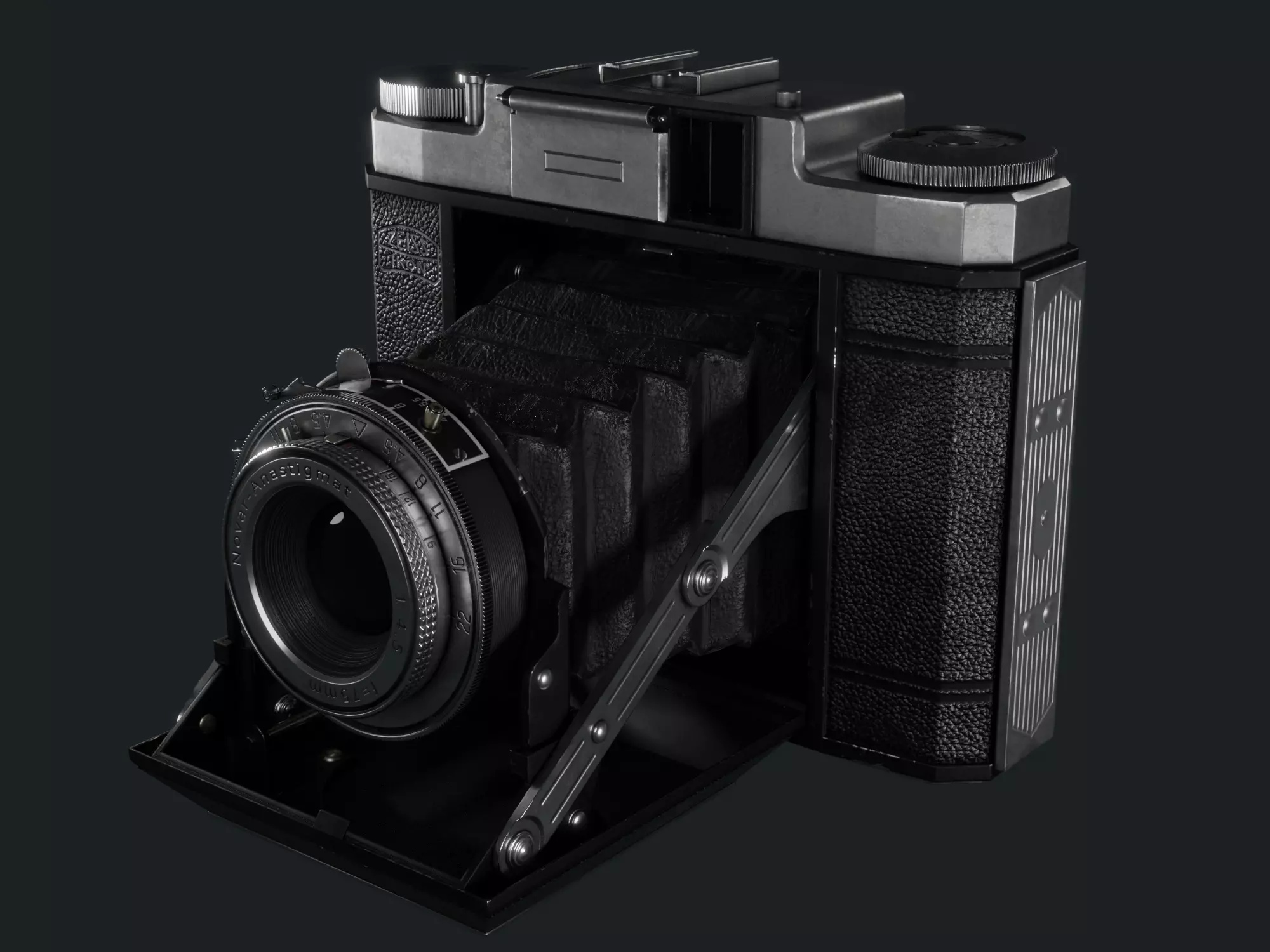 Camera Zeiss ikon nettax  Game Ready Low-poly 3D model_0