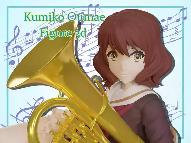 Kumiko Oumae figure 3d 3D print model Kumiko Oumae figure 3d 3D print model