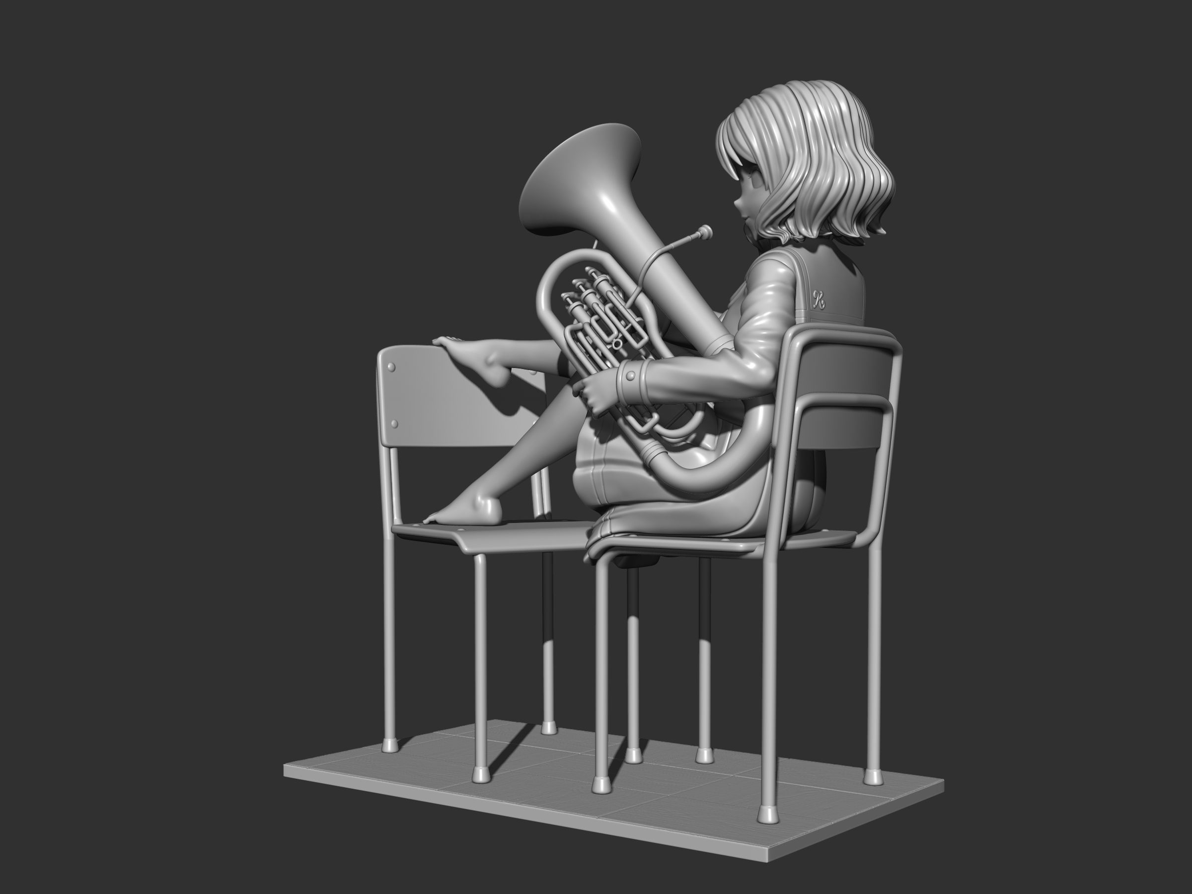 Kumiko Oumae figure 3d 3D print model_14