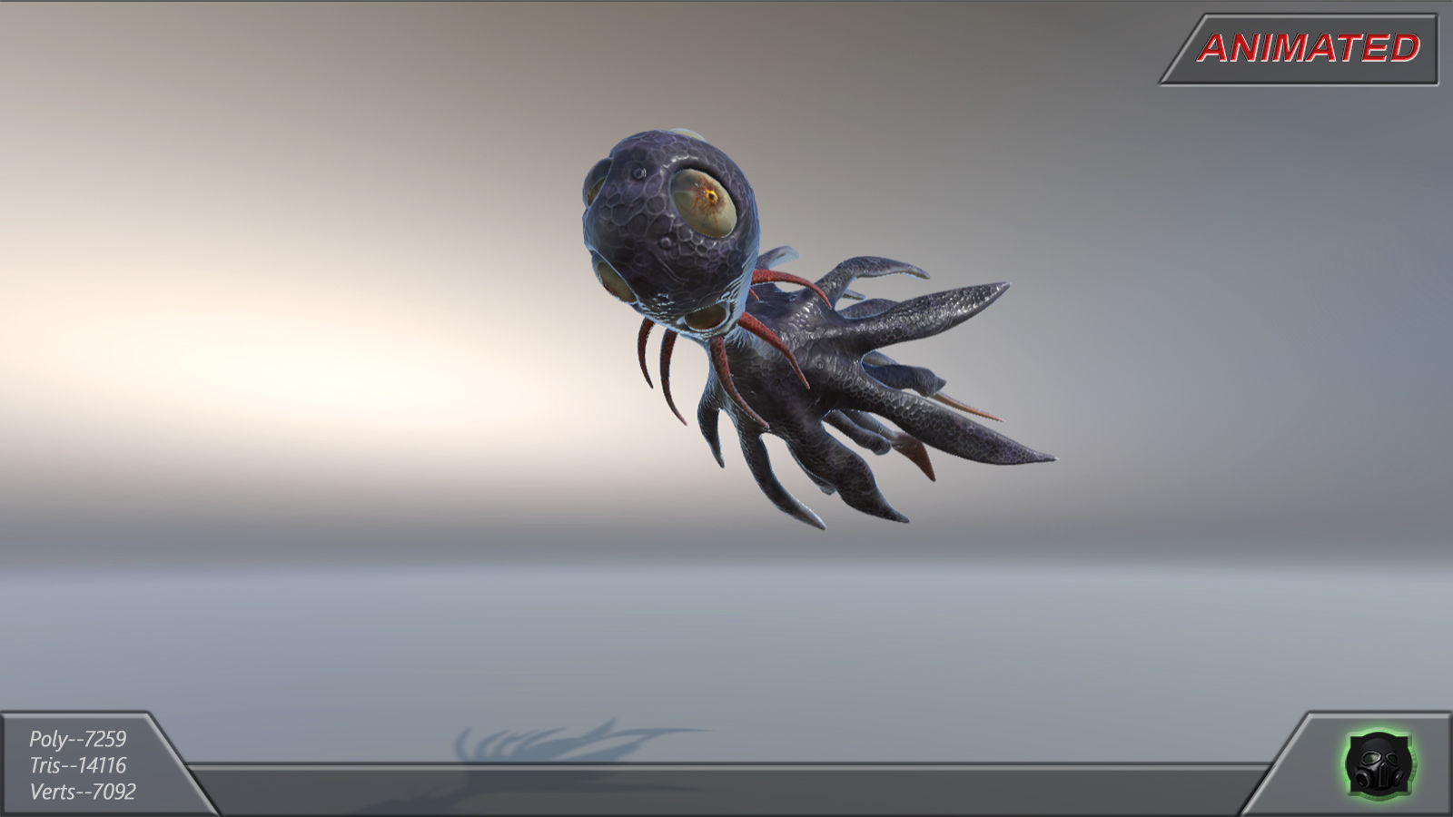 Alien fantasy creature 04 Low-poly 3D model_15