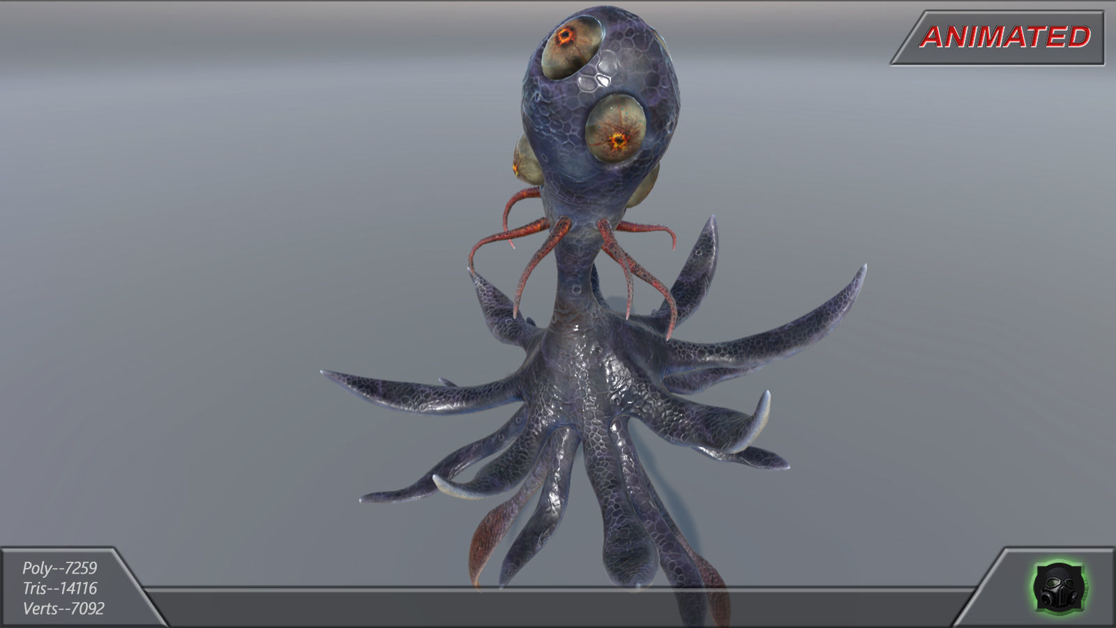 Alien fantasy creature 04 Low-poly 3D model_8