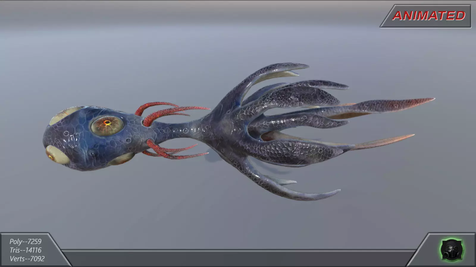 Alien fantasy creature 04 Low-poly 3D model_0