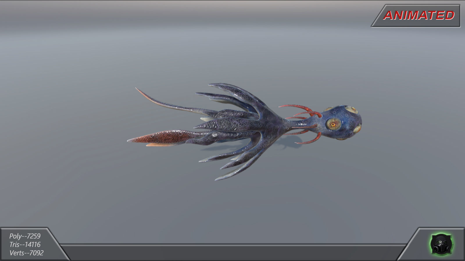 Alien fantasy creature 04 Low-poly 3D model_14