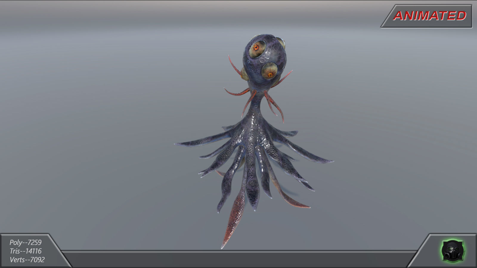 Alien fantasy creature 04 Low-poly 3D model_2