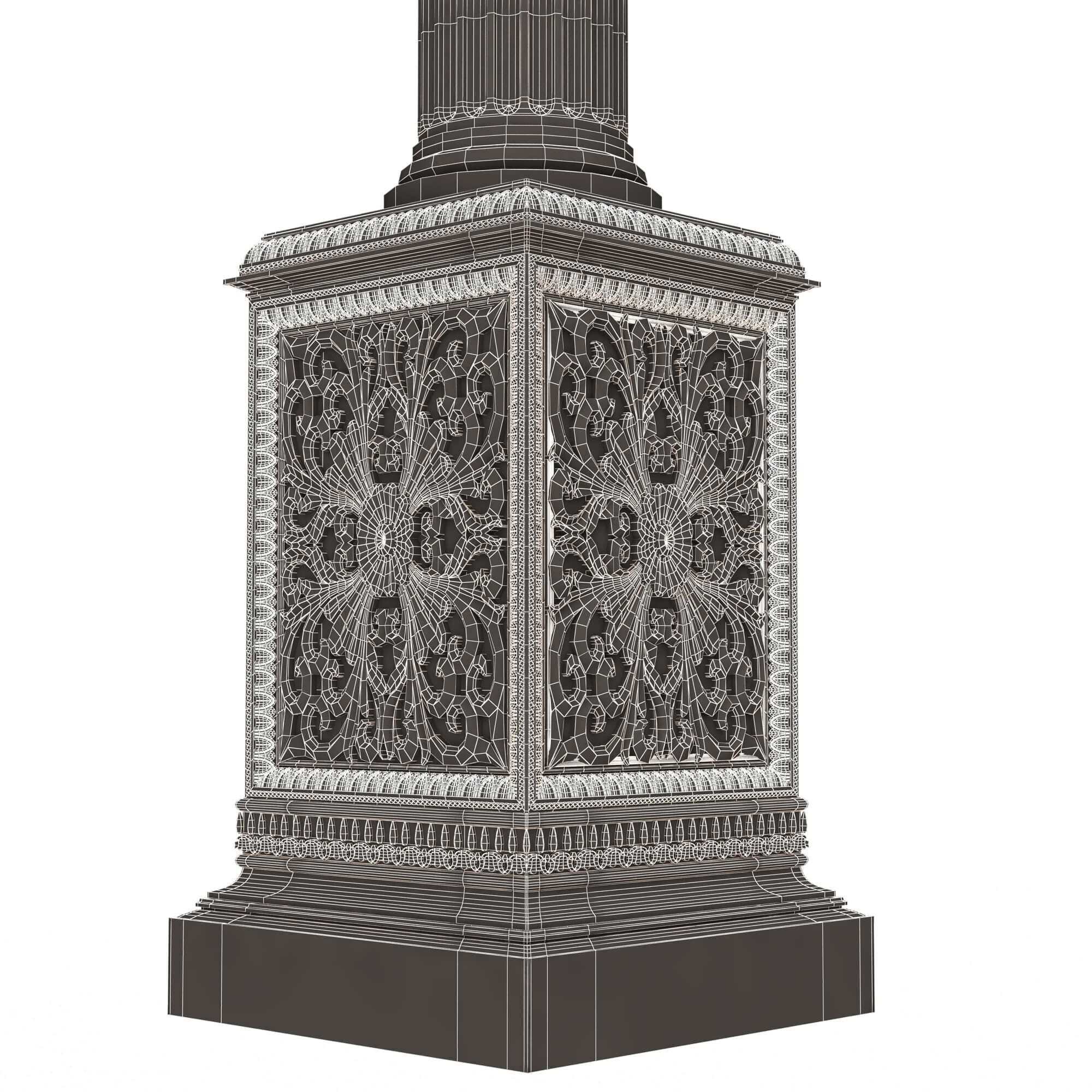 Classic Street Light 0101 Low-poly 3D model_13