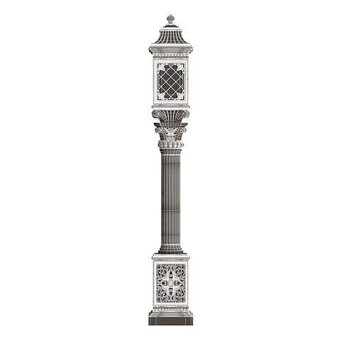 Classic Street Light 0101 Low-poly 3D model 7
