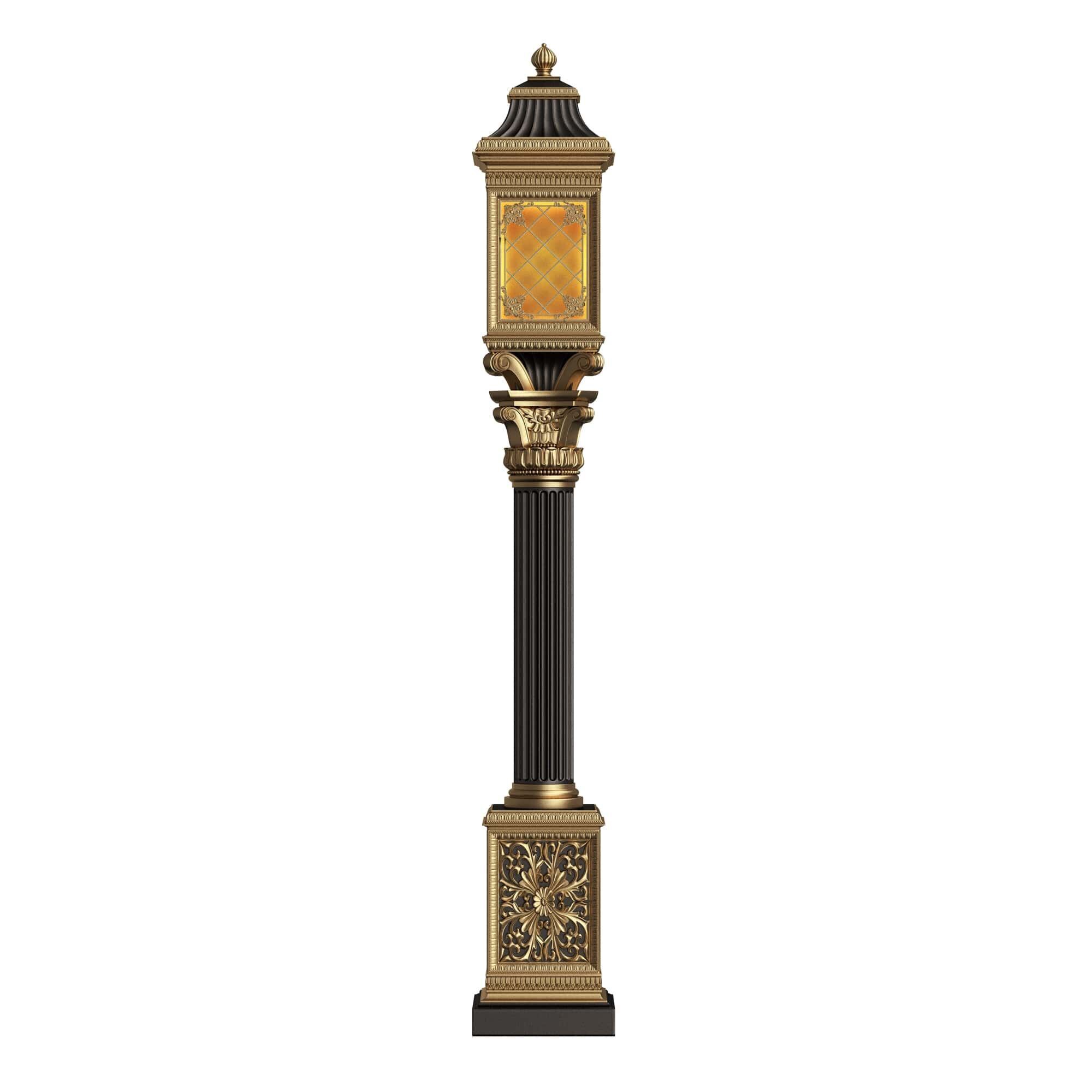 Classic Street Light 0101 Low-poly 3D model_1