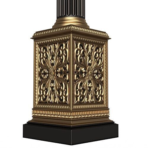 Classic Street Light 0101 Low-poly 3D model 6