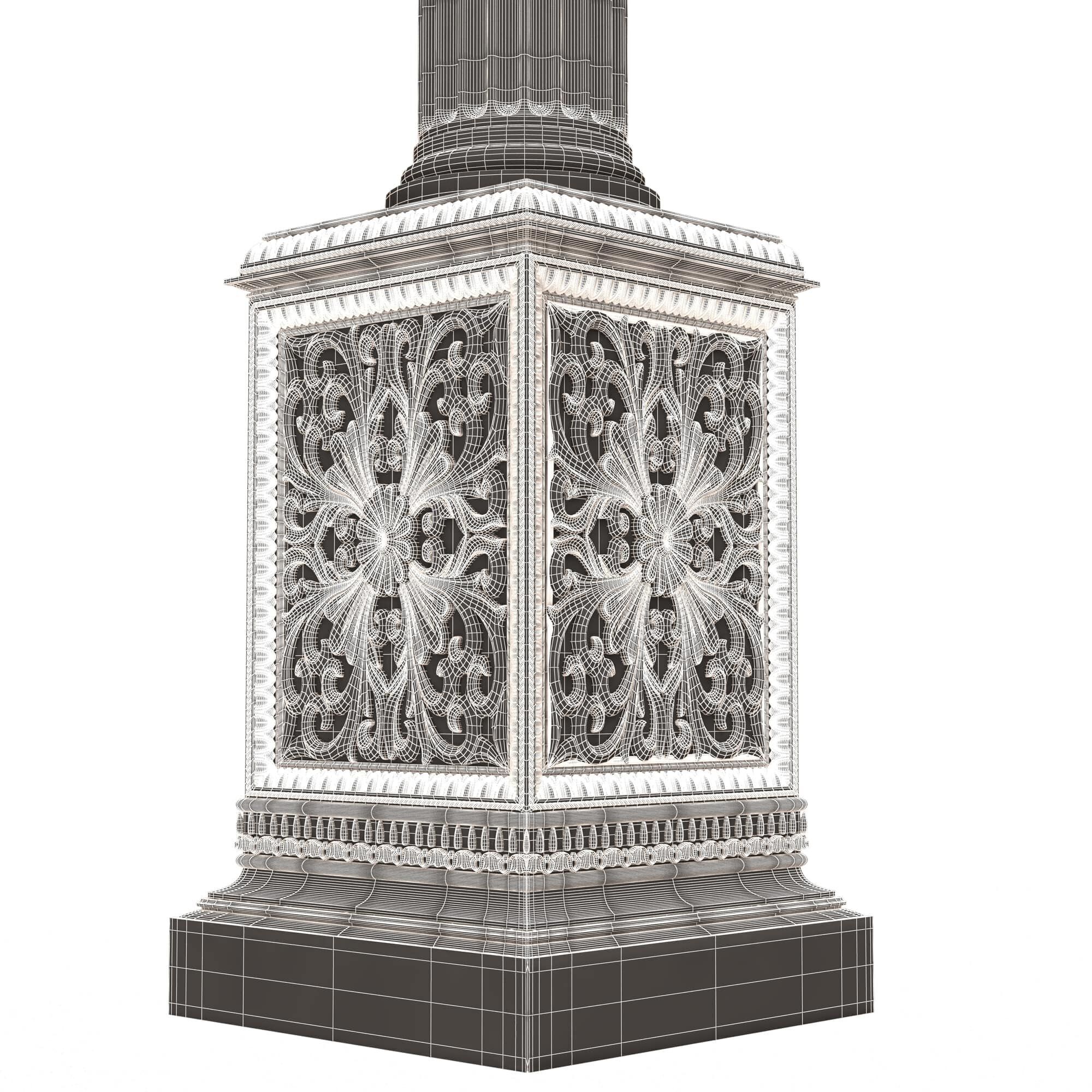 Classic Street Light 0101 Low-poly 3D model_8