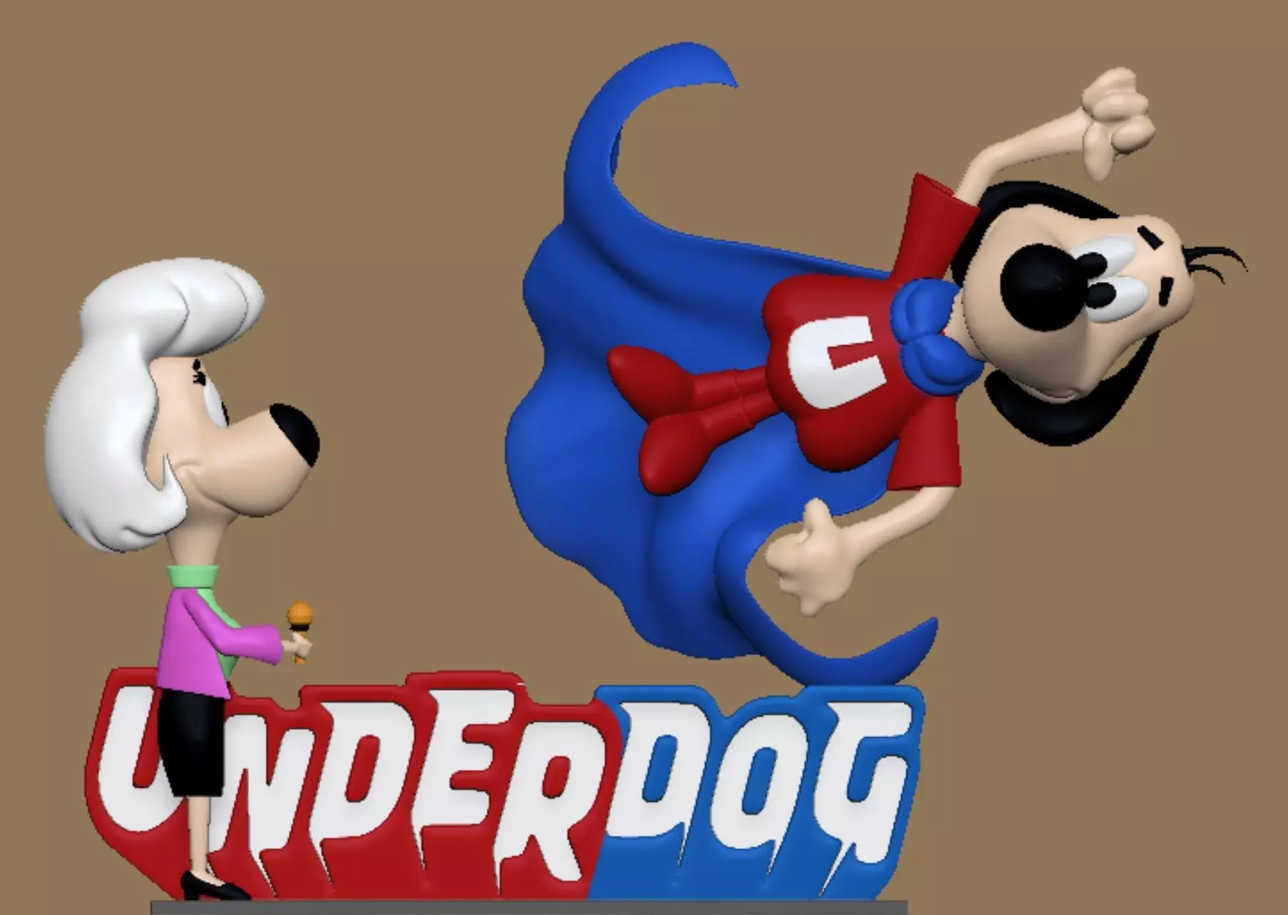 Underdog and Sweet Polly 3D print model