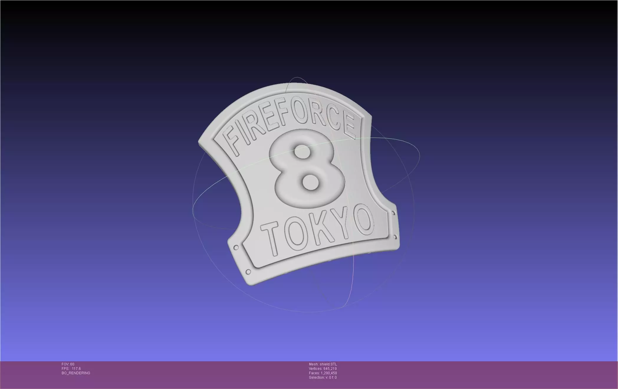Fire Force Helmet Shield Sign 3D print model