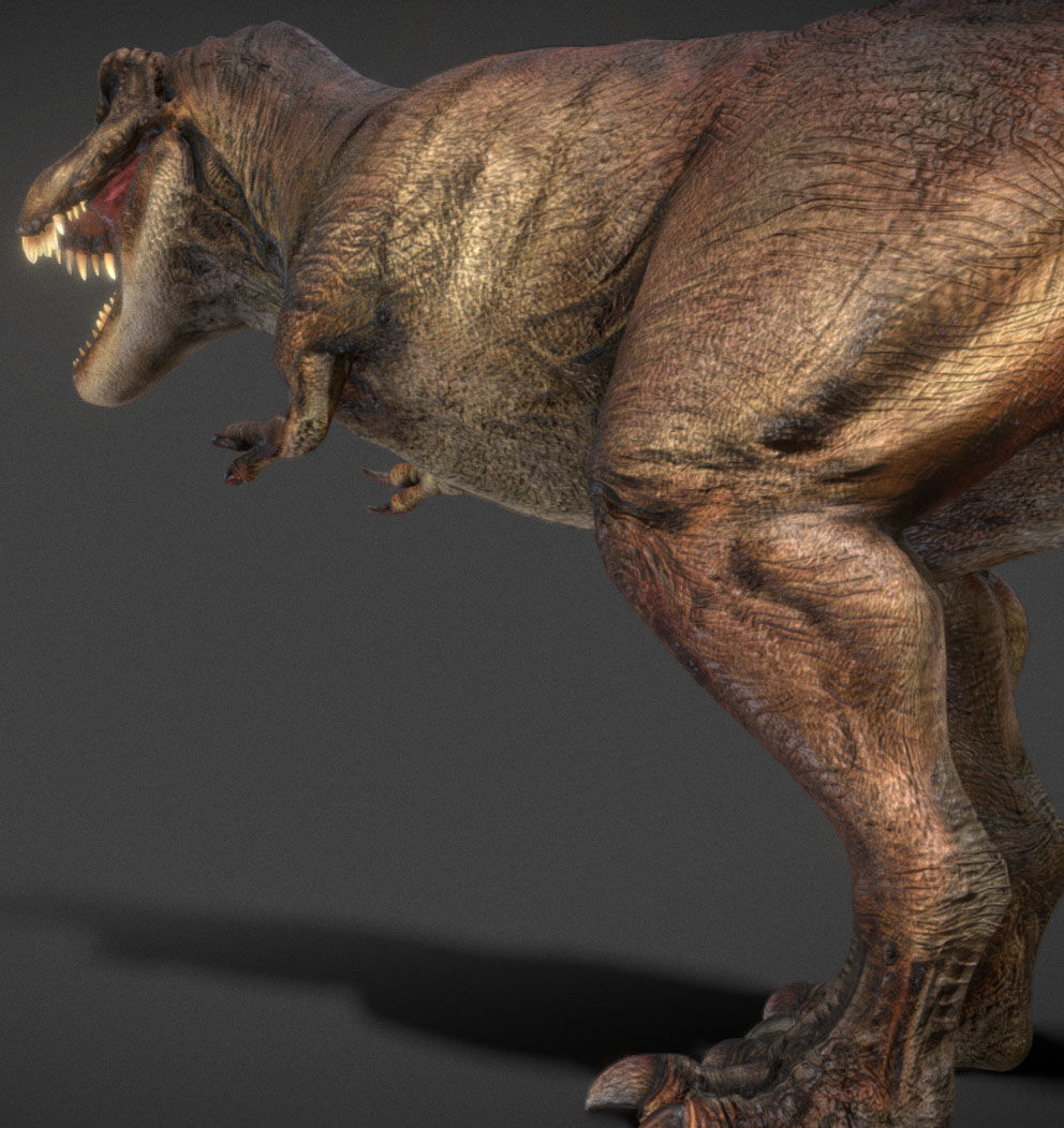  TREX Jurassicpark inspired Low-poly 3D model_10