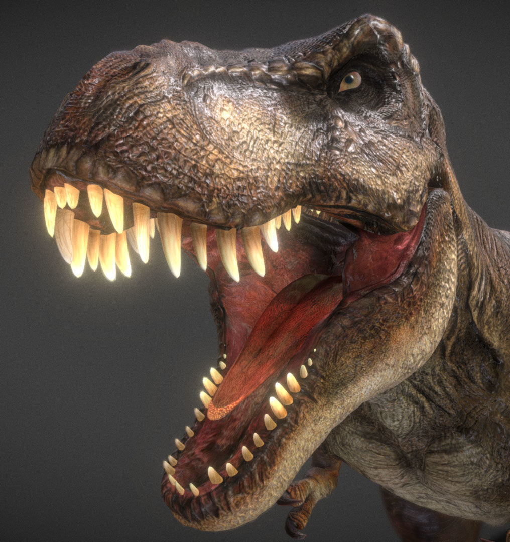  TREX Jurassicpark inspired Low-poly 3D model_1