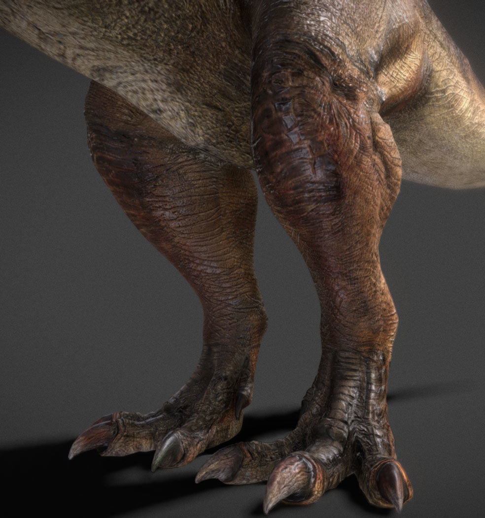  TREX Jurassicpark inspired Low-poly 3D model_6
