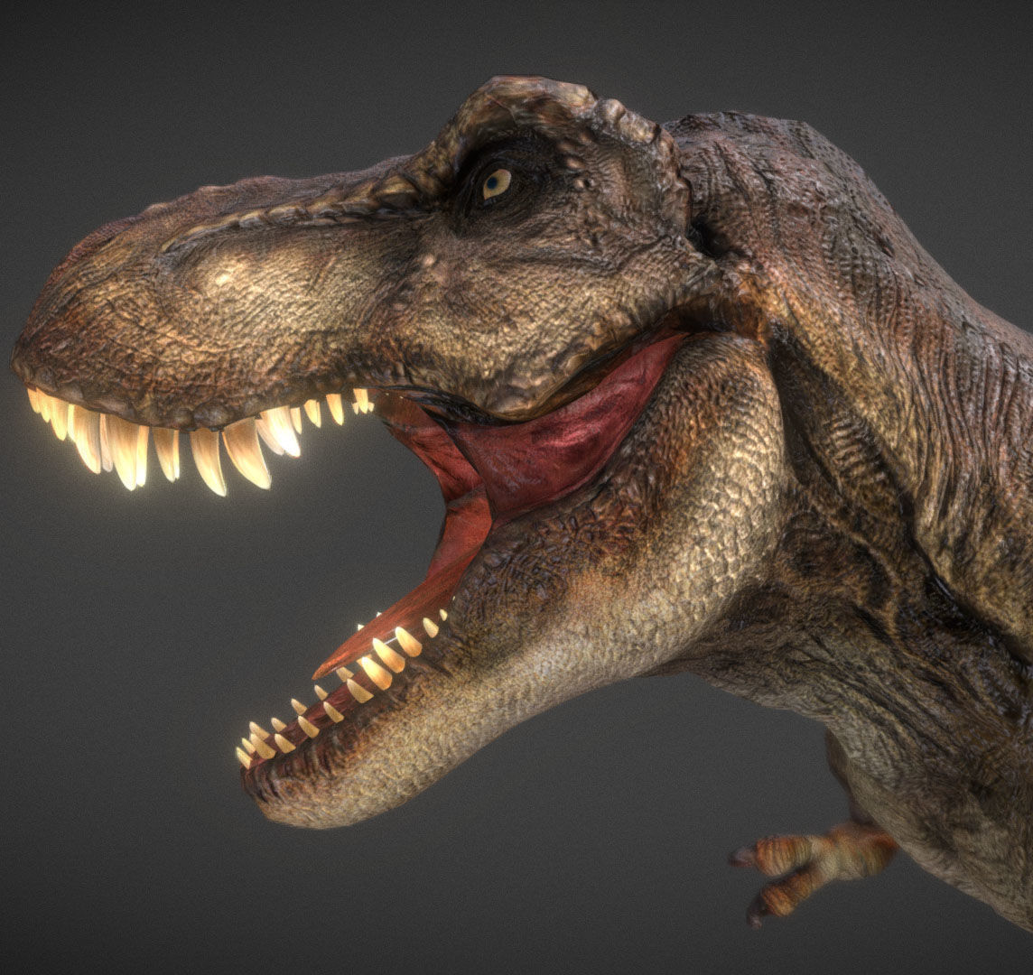 TREX Jurassicpark inspired Low-poly 3D model_5