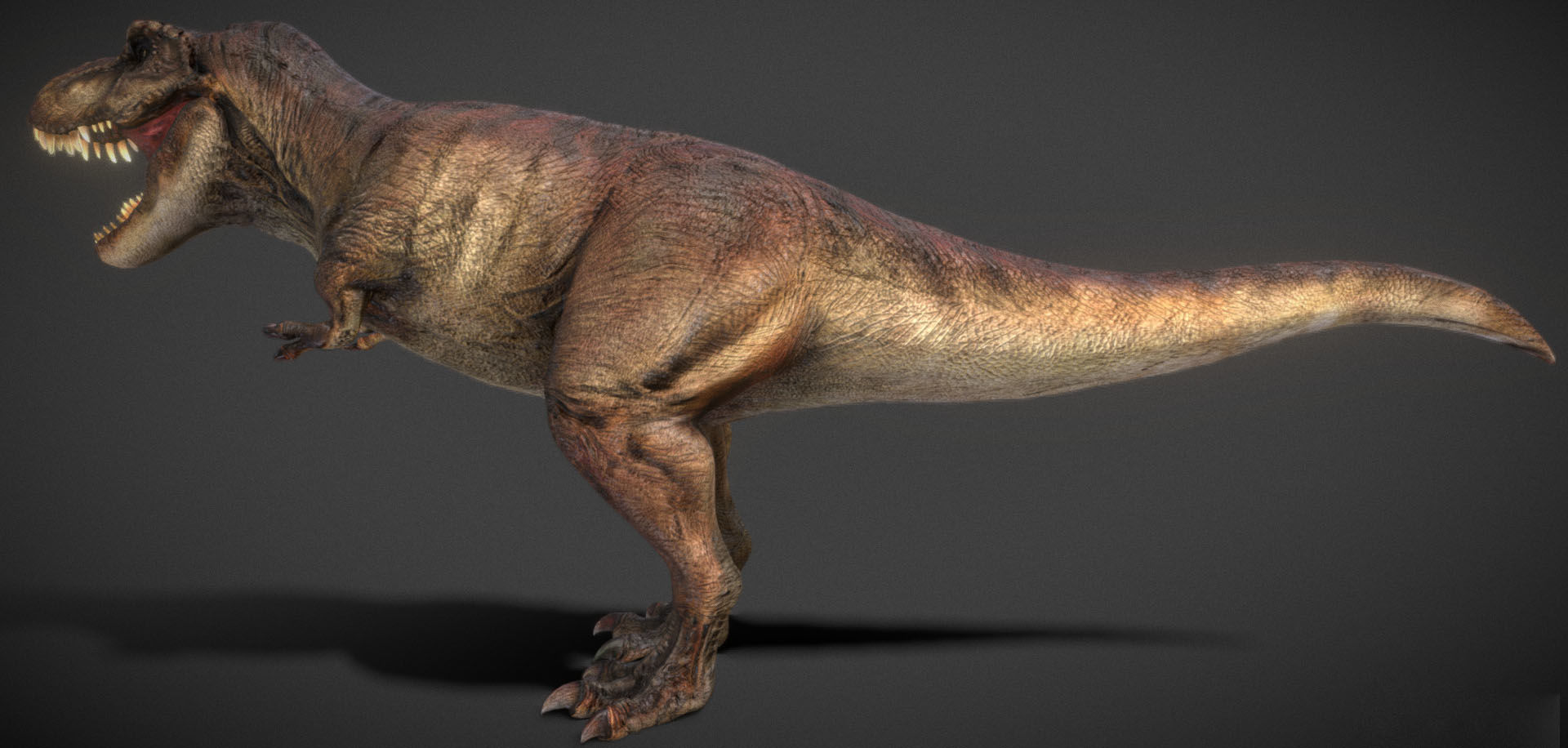  TREX Jurassicpark inspired Low-poly 3D model_9