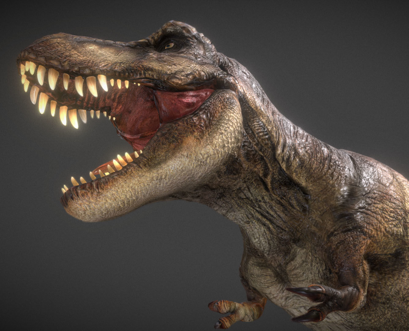  TREX Jurassicpark inspired Low-poly 3D model_8