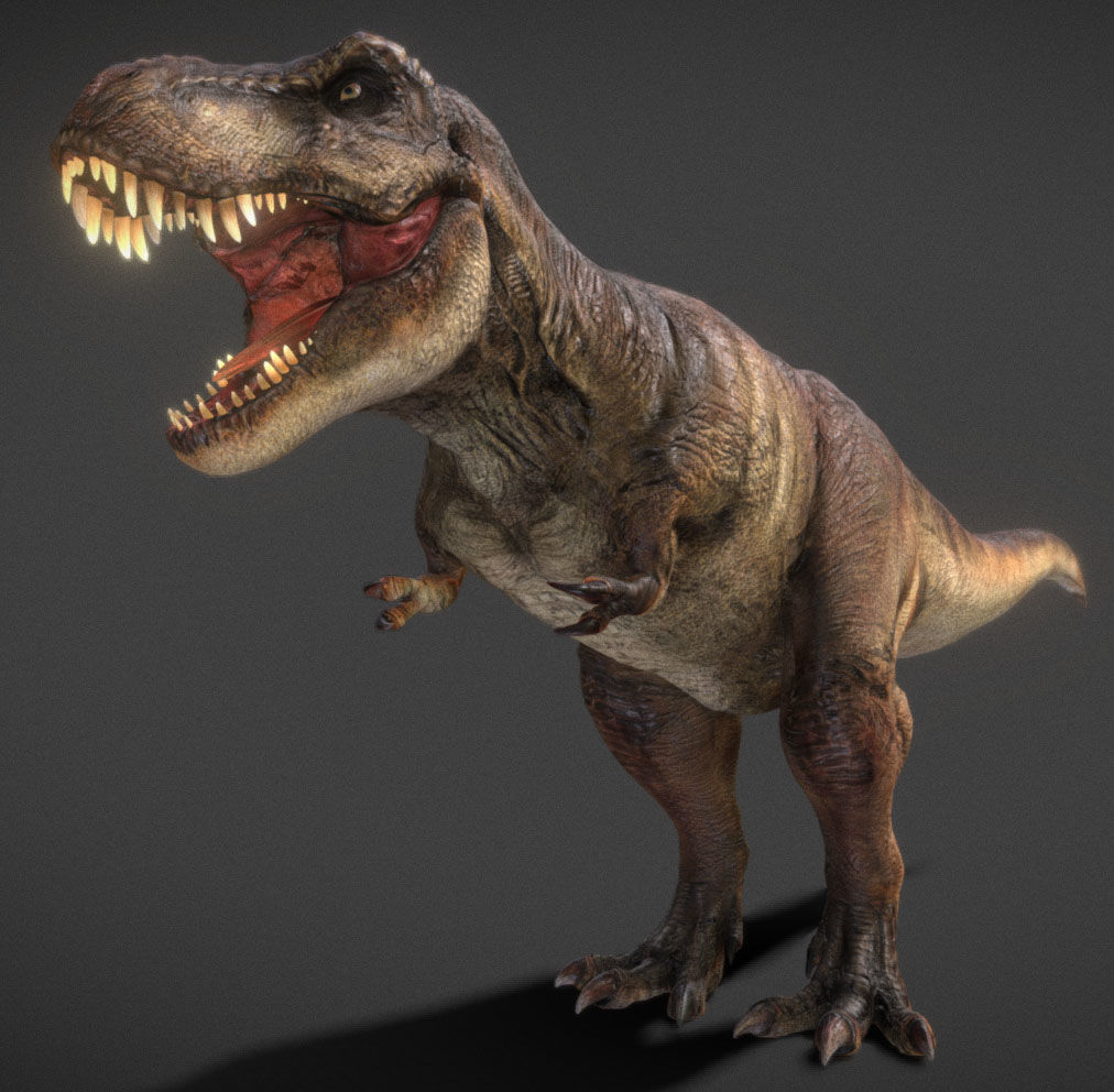  TREX Jurassicpark inspired Low-poly 3D model_3