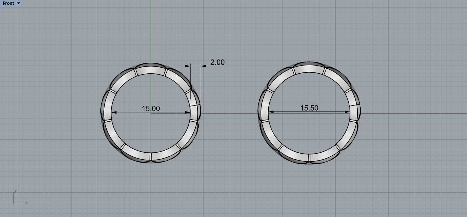 Coco Crush ring 15 - 15-5 Sizes N225 3D print model_6