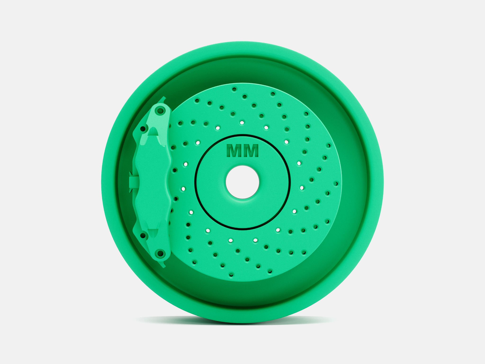 15x4 Sander 752 Wheel and Brake 3D print model_3