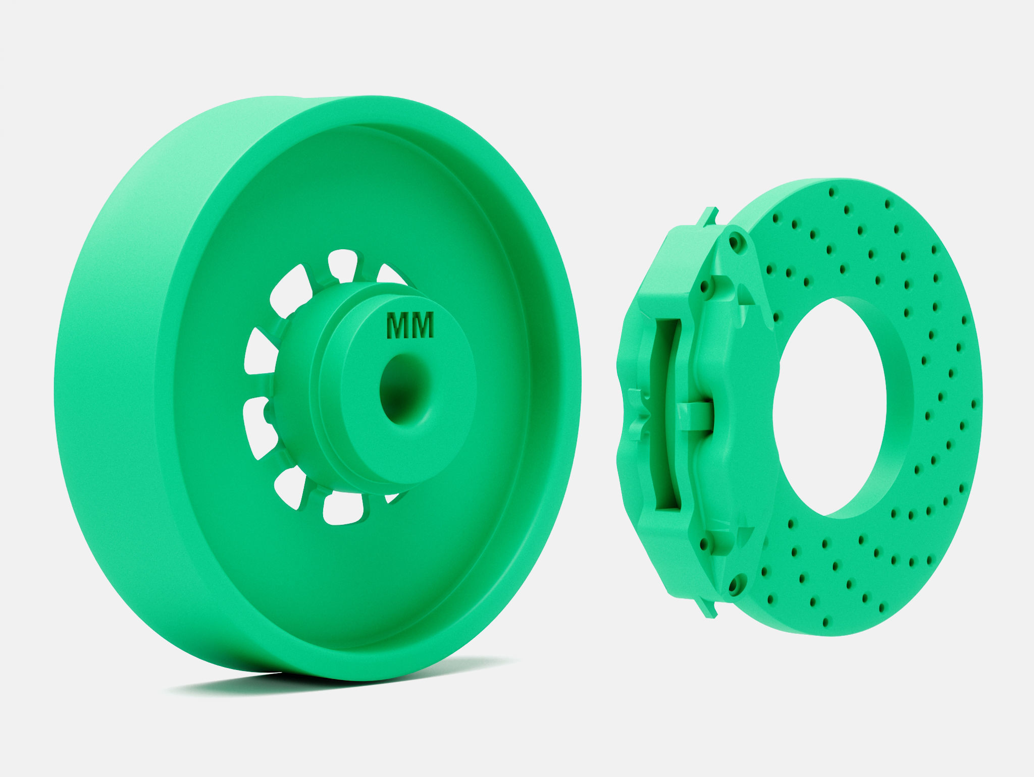 15x4 Sander 752 Wheel and Brake 3D print model_5