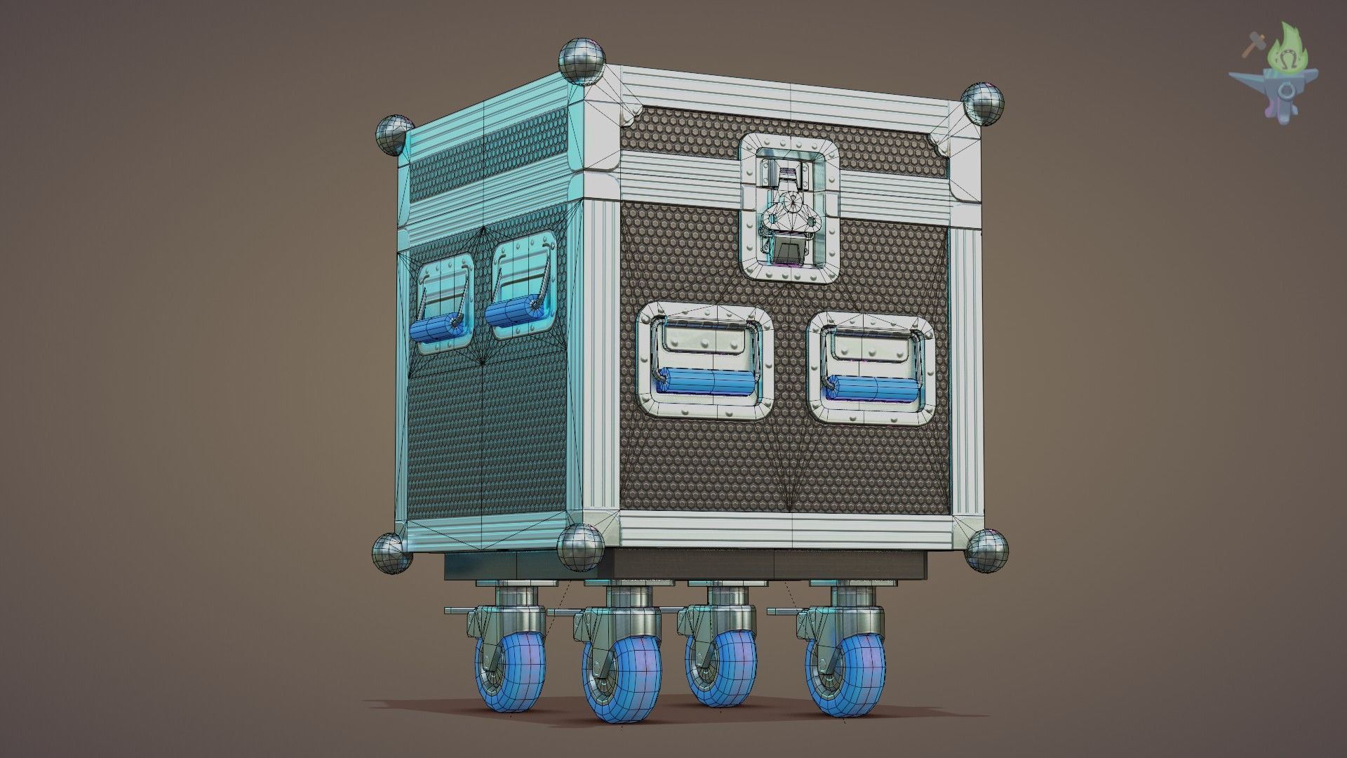 Flight Case Low-poly 3D model_1