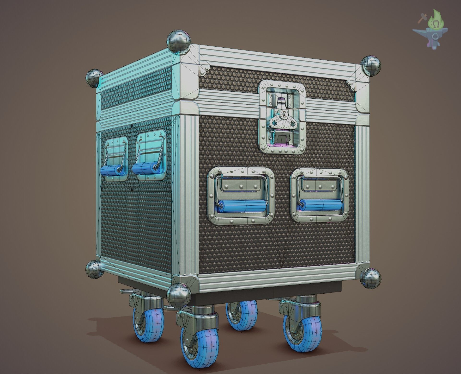 Flight Case Low-poly 3D model_25
