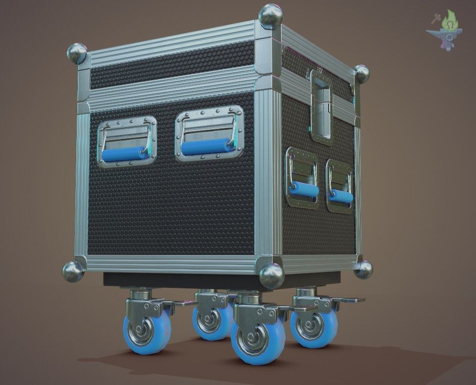 Flight Case Low-poly 3D model_26