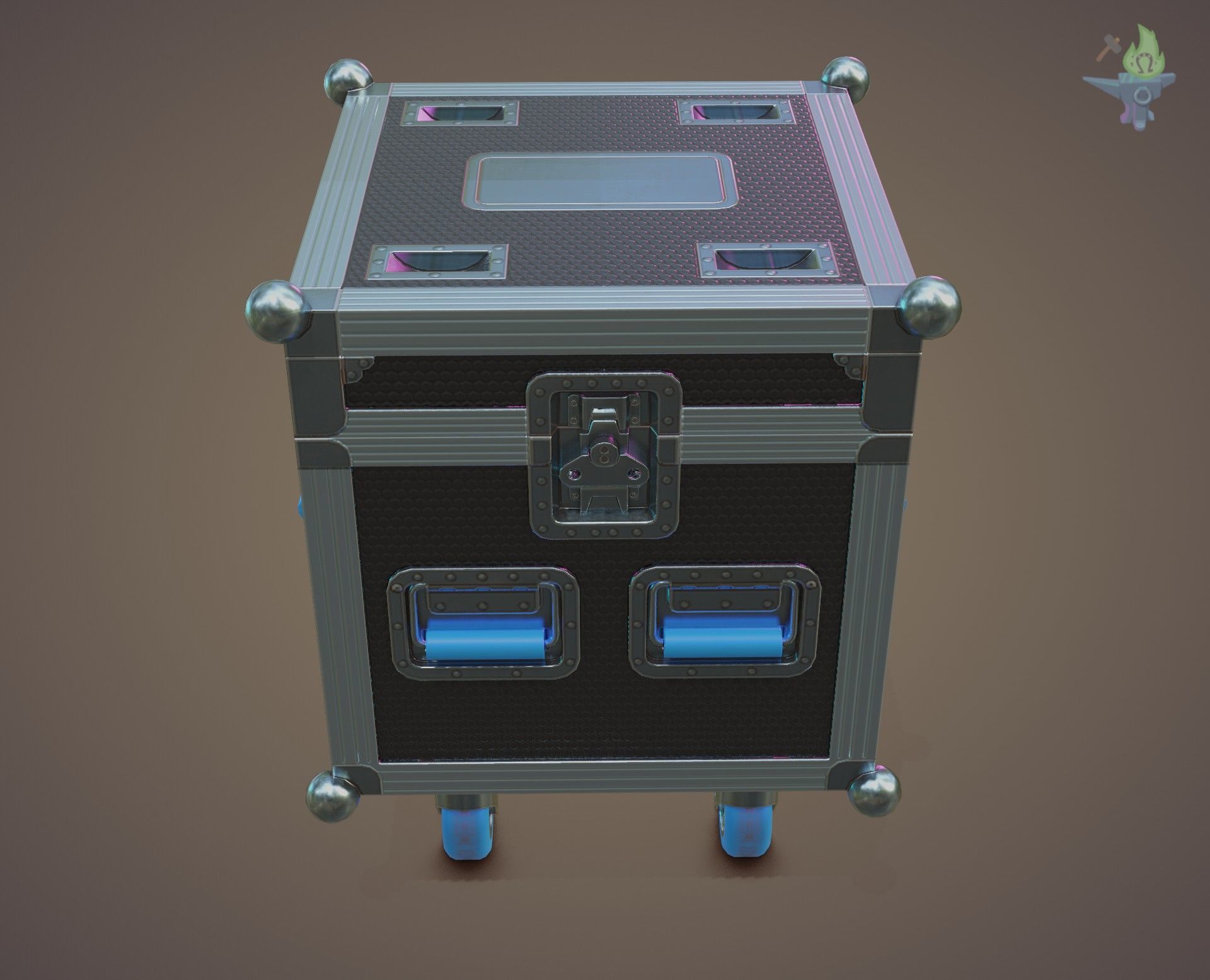Flight Case Low-poly 3D model_22